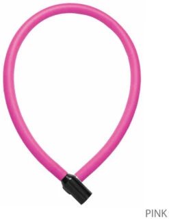 TRELOCK KS 106 60/6 Antivol à Câble -Promos Vélo Accessoires Boutique 016167070998TrelockKS10660 6Kabelschloss8005439 60cm pink LABEL
