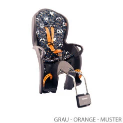 Hamax Kiss - Siège Pour Enfant -Promos Vélo Accessoires Boutique 20114180 40304236 Hamax Kiss Kindersitz HAM551052 grau orange muster schrift