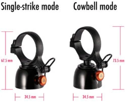 Cricket - Sonnette De Vélo Double Mode -Promos Vélo Accessoires Boutique Granite Cricket Dual Mode Fahrradklingel GBL01 01 3