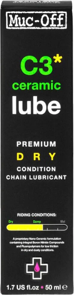 Muc-Off C3 Ceramic Dry Lube Lubrifiant Pour Chaînes -Promos Vélo Accessoires Boutique Muc Off C3CeramicDryLubeKettenSchmiermittel50ml 2xDti9pLDUNNXY