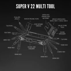 Lezyne Super V22 Multitool -Promos Vélo Accessoires Boutique SuperV 22 ExplodedToolDiagrams R1 1800x1800