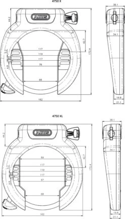 Abus Antivol De Cadre Pro Amparo 4750 XL NR -Promos Vélo Accessoires Boutique abus 69353 20113958 Pro Amparo 4750 XL NR Rahmenschloss 3