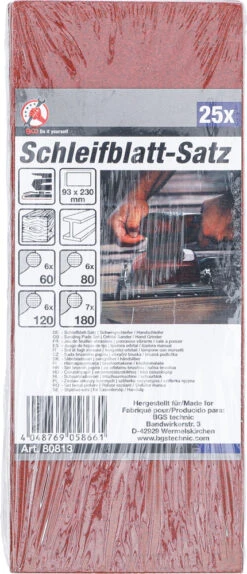 Jeu De Papier Abrasif 25 Pièces -Promos Vélo Accessoires Boutique bgs technic 80813 09 Schleifpapier Satz 25 teilig